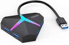 Multi USB Port Hub, 5Gbps High Speed Data Transfer USB 3.0 Multiport Adapter Exp picture