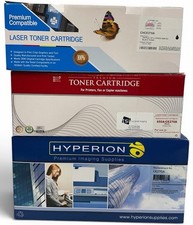 Lot of 3 650A CE270A Toner Cartridge Replacement for HP Enterprise Black Ink picture