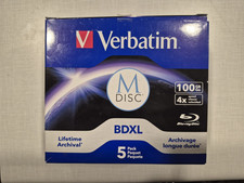 Verbatim M Disc BDXL 5 Pack Blu-Ray Lifetime Archival new sealed picture
