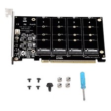 4-Port M.2 NVME SSD to PCIe 3.0 4.0 X16 Connector Expansion Card 4 x 32Gbps picture