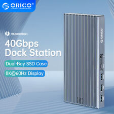 ORICO 8K Thunderbolt 3 Dock M.2 NVMe NGFF Enclosure USB C Laptop Docking Staion picture