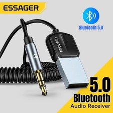 USA Aux to Bluetooth 5.1 Adapter 3.5mm Bluetooth Receiver Microphone for Car Lot picture