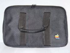 Vintage 80’s-90s Apple Rainbow Logo Small Black Briefcase/Laptop Bag picture