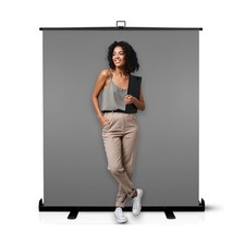 KHOMO GEAR 62-Inch Grey Screen Backdrop – Collapsible & Portable Photograp picture