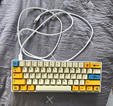HK Gaming GK61 60% Keyboard Lubed Gateron Optical Silver + Bee PBT Keycaps Set picture