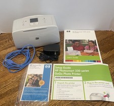 HP Photosmart 335 GoGo Photo Printer Power Adapter Paper Works picture