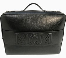 MCM's laptop case handbag black leather picture