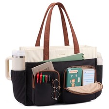 New Best LOVEVOOK Teacher Tote Bag for Women,Multi-pocket Laptop with Large Cup picture