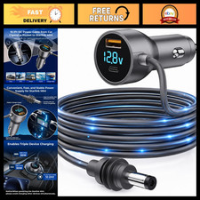3-in-1 Car Power Adapter, 12V-48V DC Charger, USB-A & PD 30W, 10.1Ft Cable for R picture