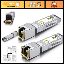 10G SFP+ to RJ-45 Transceiver, 10GbE Copper Ethernet Module CAT6a, 30m, 2-Pack picture