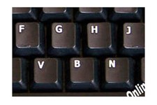 GERMAN  KEYBOARD STICKER FOR COMPUTER NON TRANSPARENT BLACK BACKGROUND NEW picture
