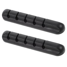 2Pcs Durable Silicone Data Cable Organizer for Car USB Holder Black picture