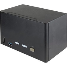 StarTech 2 Port Quad Monitor DisplayPort KVM Switch, 4K 60Hz UHD HDR, DP 1.2, 2 picture