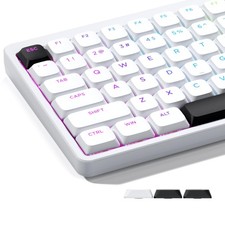 XVX Low Profile White Keycaps Shine Through Double Shot PBT MX Switches Set picture