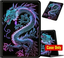 Case for Samsung Galaxy Tab A11+ 11 Inch, PU Leather Folio Cover, Blue Dragon picture