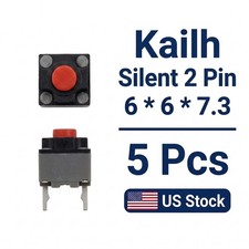 5 Pcs Kailh Mute Button 6*6*7.3 Silent Switch Wireless Mouse Button Micro Switch picture