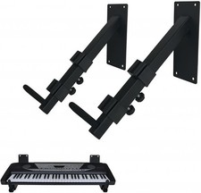 Wall Mount Keyboard Stand Pair Adjustable Telescoping Arms 10-16 inch Piano picture