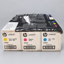 HP 128A CF371AM LaserJet Printer Toner Cartridge LOT OF 3  NEW (other) picture