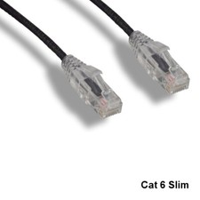 Kentek Black 15ft Slim Cat6 UTP Patch Cable 3.6MM 550MHz RJ45 Pure Copper RJ45 picture