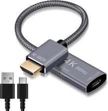 Cable Hdmi Macho A Usb-c Hembra Adaptador Con Cable De Alimentacion Usb C, Un... picture