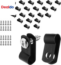 120Pcs 1/4 Inch R-Type Cable Clamps, Nylon Wire Cable Clips with M4 Screws, Scre picture