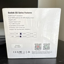 Beelink SEi Mini PC i3-8109U 8GB RAM 256GB SSD Wi-Fi BT USB-C HDMI picture