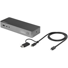 StarTech.com Universal Laptop Docking Station Hybrid USB-C/USB-A Dock Dual 4K DP picture