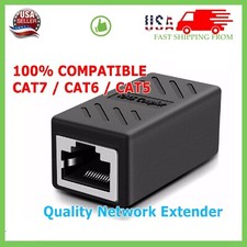 RJ45 Inline Coupler Cat7/Cat6/Cat5e Ethernet Network Cable Extender Connector picture