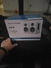 Sanyun SW208 3 Active Bluetooth 5.0 Bookshelf Speakers 60W Carbon Fiber Speaker picture