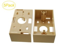 5-Pack Single Gang Surface Mount Junction Box for Face Plate, 1.89