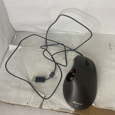 Microsoft Trackball Optical 1.0 Mouse X05‑87475 No Ball For Parts Or Repair Only picture