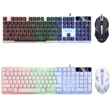 Wired LED RGB Gaming Keyboard & Mouse Combo, Mechanical Feeling, 104 Key picture