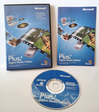 Microsoft Plus Digital Media Edition Windows XP CD Case Manual Product Key 2003 picture