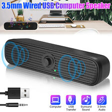 2.0 Stereo Bass Sound Computer Speakers 3.5mm USB Wired Soundbar for Laptop PC picture