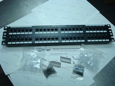 PANDUIT DP485E88TGY PATCH PANEL CAT 5E, RACK MOUNT 48 PORT NIB picture