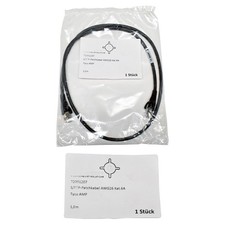 Geiger 72001207 RJ-45 S/FTP Patch Cable AWG26 Cat.6A Tyco Amp 1m Black NEW NEW picture