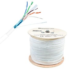 1000ft CAT6 UV Shielded FTP Waterproof Outdoor Direct Burial Network Cable White picture