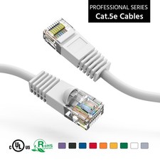 150Ft CAT5E UTP Ethernet Network Booted Cable White picture