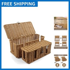 Elegant Rattan Wire Storage Box Set - 4 Entry Points for Flexibility and Style picture