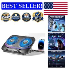 Dual-Core TEC Laptop Cooling Pad with RGB and Stepless-Quiet Fans - Smoky Black picture