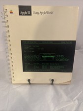 Vintage 1986 Apple II Using AppleWorks Tutorial Book Manual RARE HTF picture