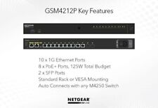 Netgear AV Line M4250 GSM4212P 8-Port Gigabit PoE+ Managed AV Switch with SFP picture