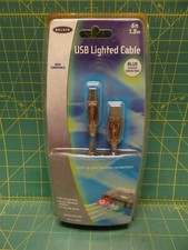 Belkin USB Lighted Cable USB Computer Cable USB B 2.0 6 Feet 1.8 Meters Blue picture