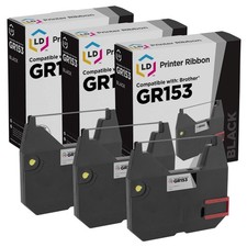 LD Compatible 1030 Set of 3 Black Printer Ribbon Cartridge for Brother AX15 AX10 picture