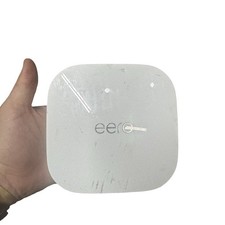eero Pro 6E Tri Band WiFi 6E S010001 Mesh WiFi Router No Power Cord Tested Reset picture