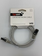 Gigaware 3-Foot RJ45 Cat 5e Cat5e Network Cable 3Ft Gray - LOT OF 3 Gold-Plated picture