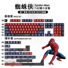 Marvel Spiderman 142 Keycap Set PBT Cherry Profile for Mechanical Keyboard Gift picture
