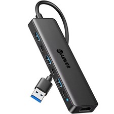 USB 3.0 to HDMI Adapter, Hub with 1080P, USB-A&C Data & Black  picture