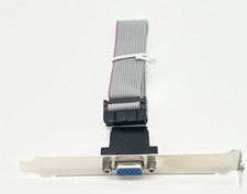 VGA Port HD15F Adapter to IDC16 12 Inch with Bracket Ribbon Cable Connector picture