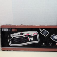 Real Digital RF Wireless Keyboard Mouse Combo PS/2 Windows PC New Vintage  picture